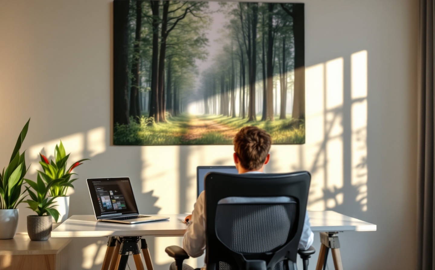 Team bei positiver Zusammenarbeit und digitalen Tools
