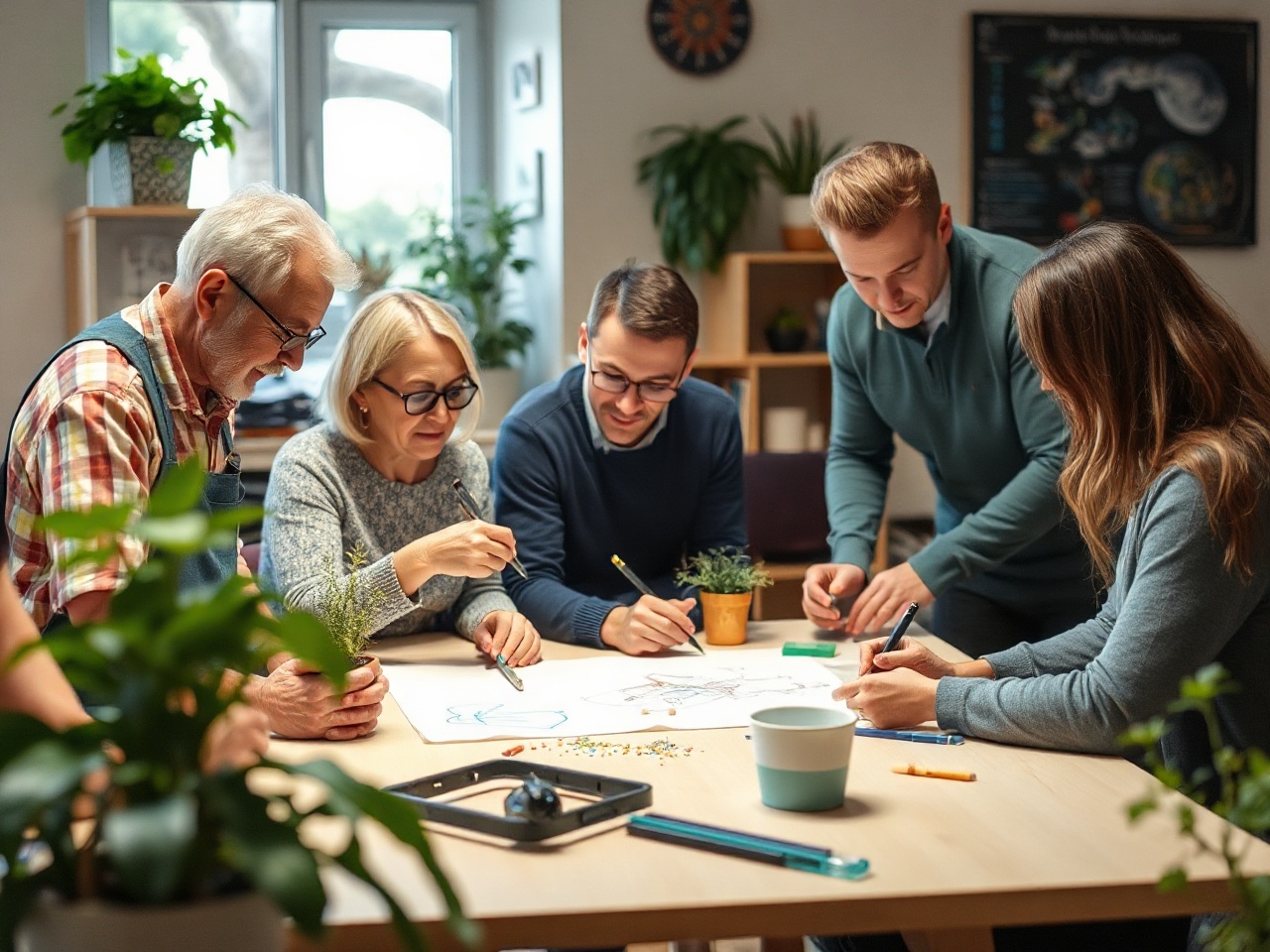 Das VeltraStack Team im Gespräch im modernen Büro